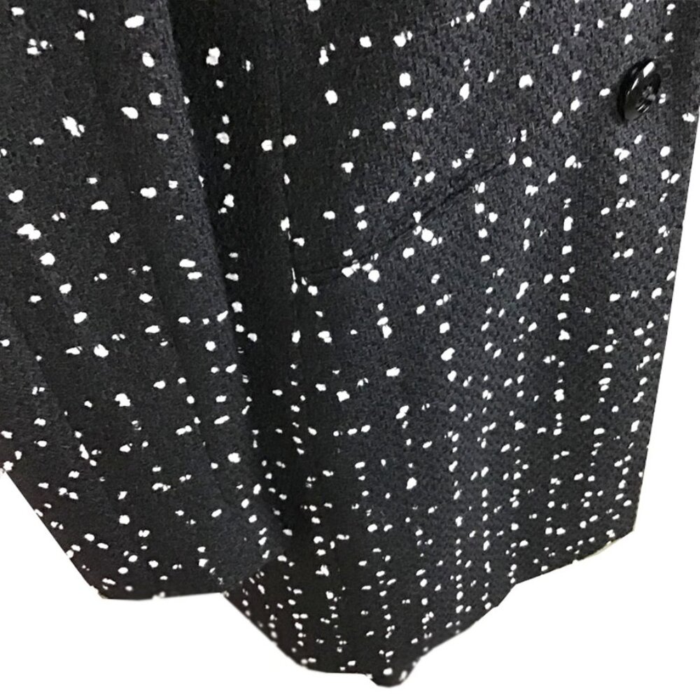 MOSCHINO 1990s Vintage Black & White Salt & Pepper Cashmere Jacket & Mini Skirt - Picture 9 of 16